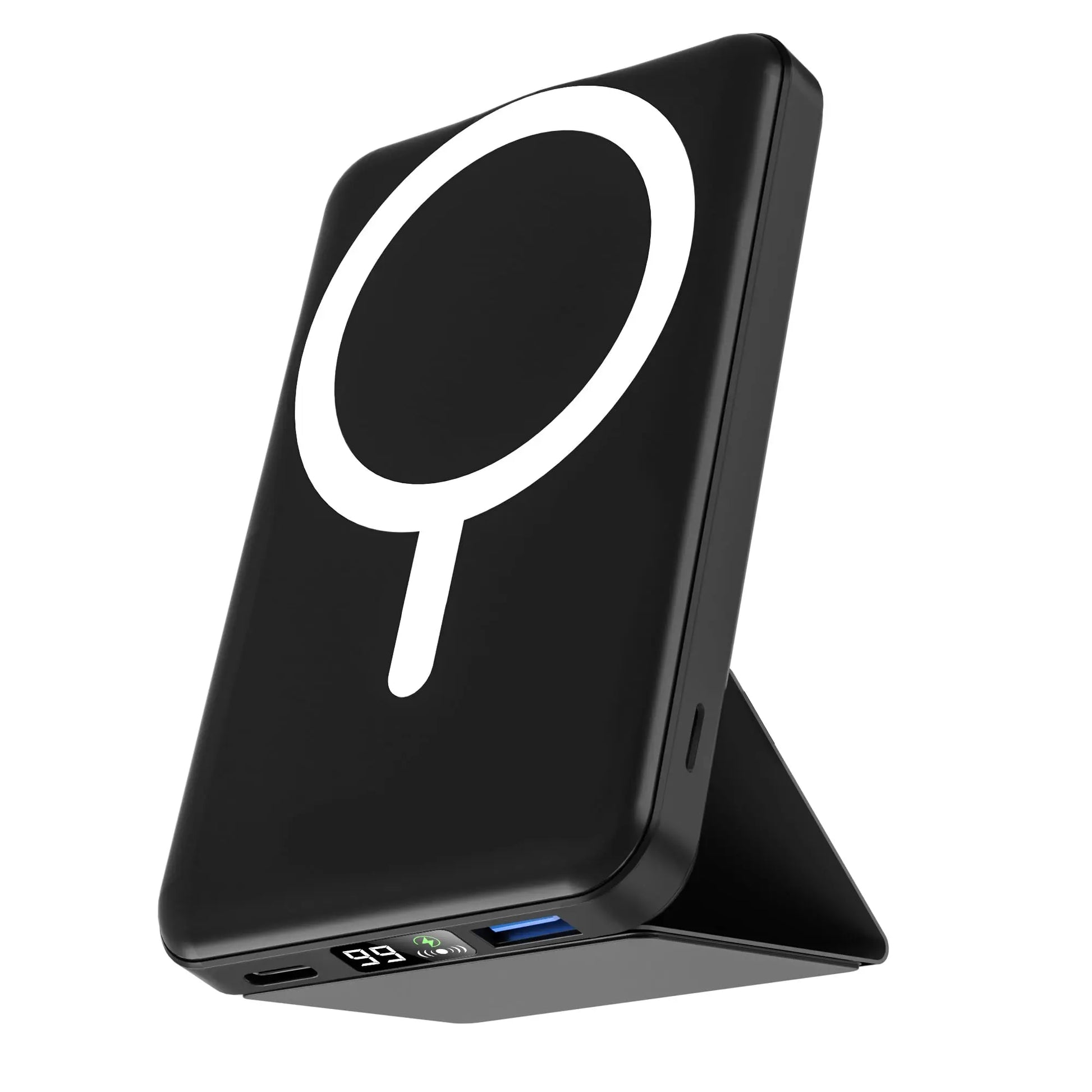 10,000Mah Magnetic Wireless Power Bank with LED Display | 22.5W Fast Charging Magsafe Battery Pack with Stand | Compatible with Iphone 17/16/15/14/13/12 Series | Portable Charger Foldable Lithium Ion Travel Essential Usb Type