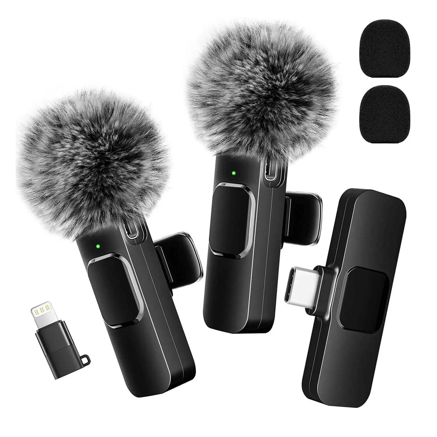 Hitozon Wireless Lavalier Microphone for iPhone 15/16/17, iPad, and Android - Portable USB-C Microphone with Noise Reduction for Video Recording, Vlogging, TikTok, and YouTube